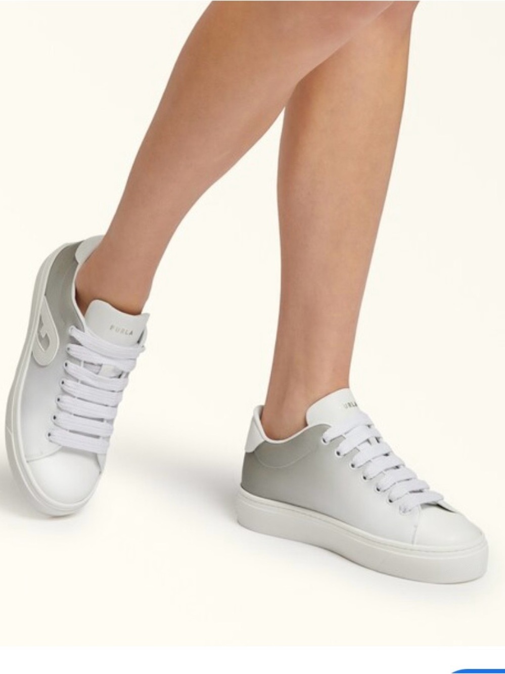 Furla Joy White Platform Sneakers